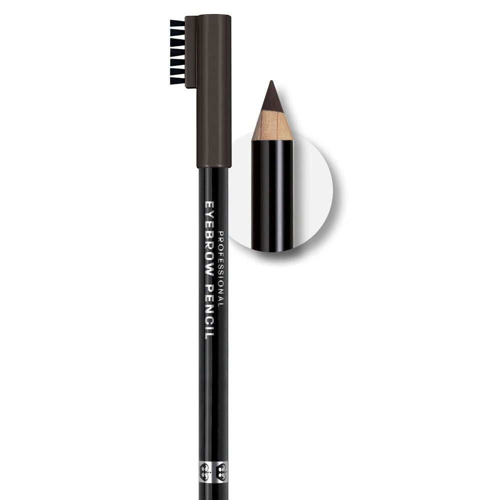 Rimmel eyebrow pencil front packaging showing shade and precise shaping benefit