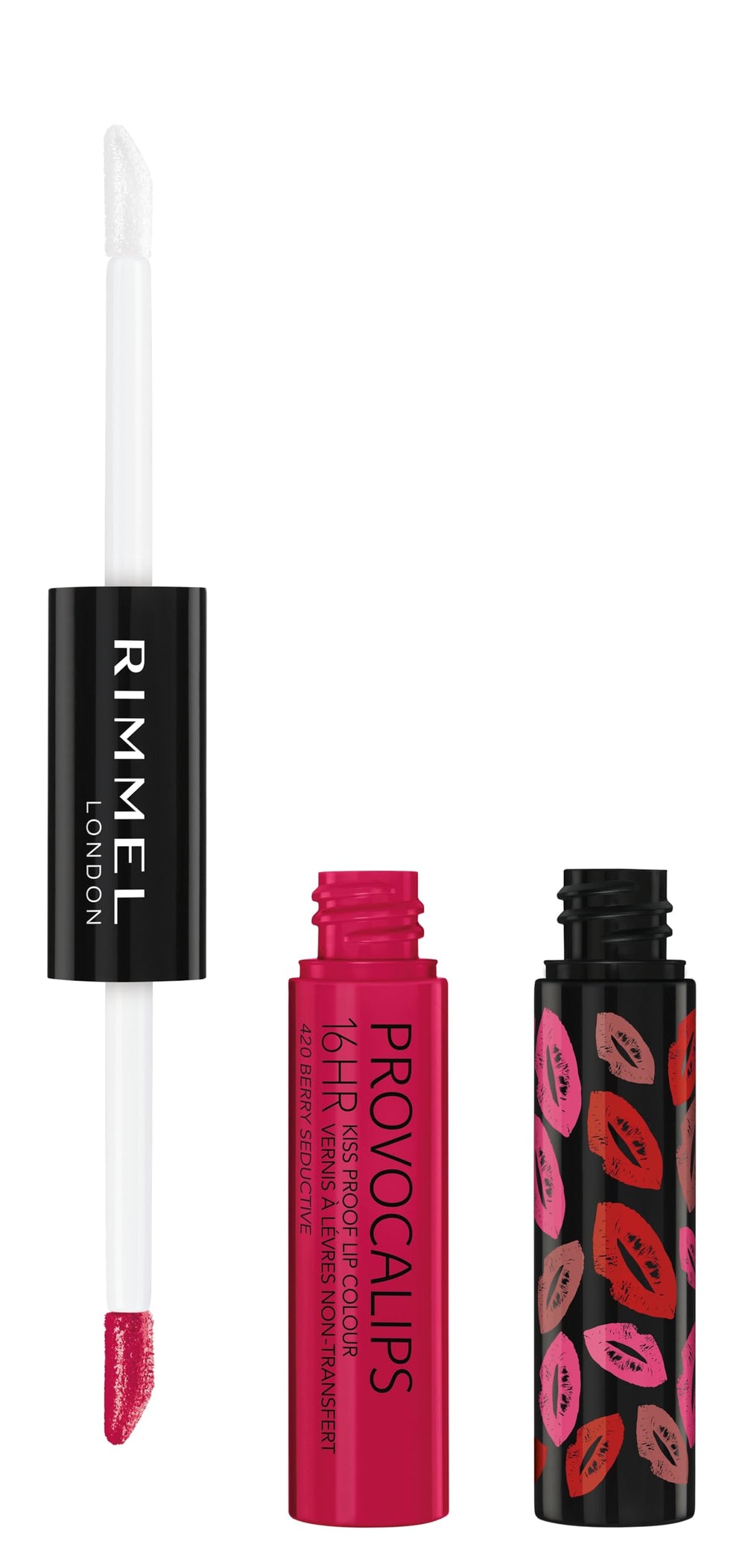 Rimmel Provocalips front packaging showing berry shade and duration benefit