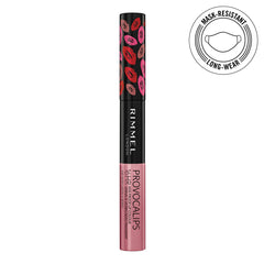 Rimmel Provocalips dual wands open displaying applicators and easy two-step use