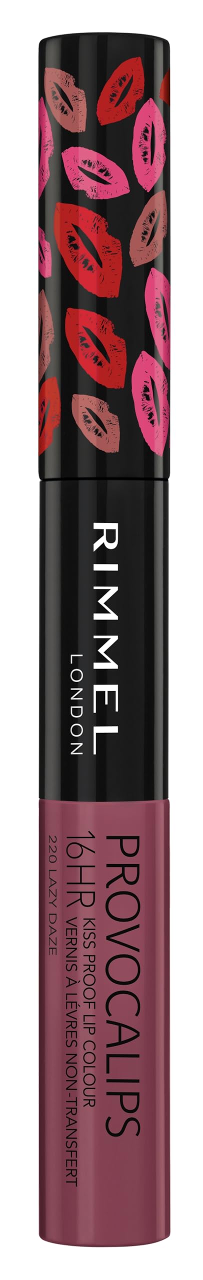 Rimmel Provocalips in hand showing compact size for travel convenience
