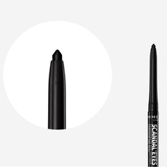 Rimmel Scandaleyes applied on upper lashline for bold colour definition