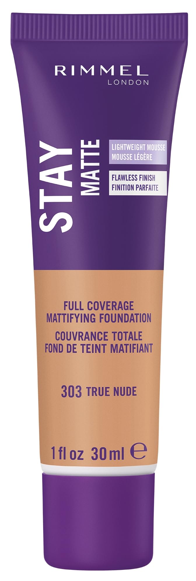 Rimmel bottle front showing label and matte finish benefit