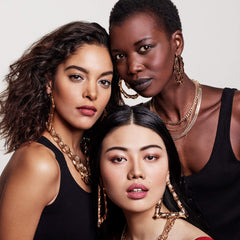 Rimmel model wearing foundation demonstrating natural matte look