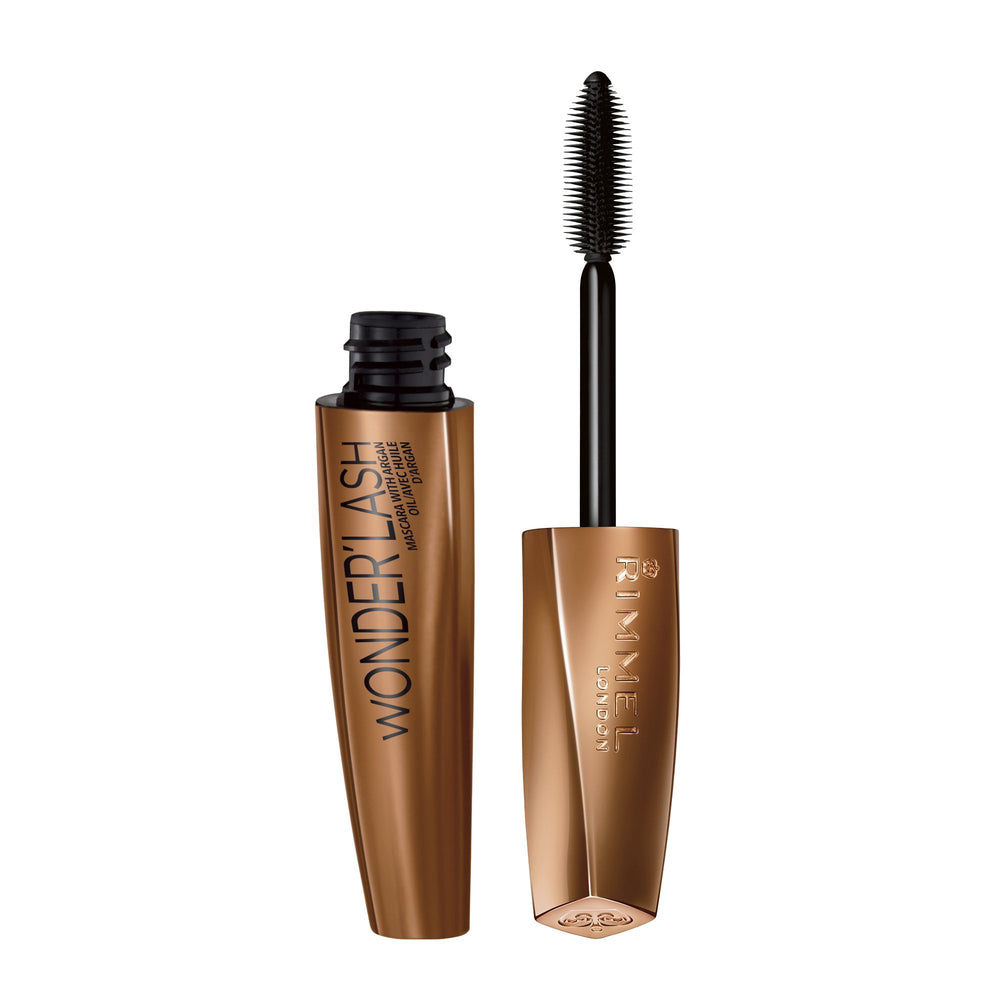 Rimmel Wonder'Lash front packaging showing extreme black shade benefit long definition