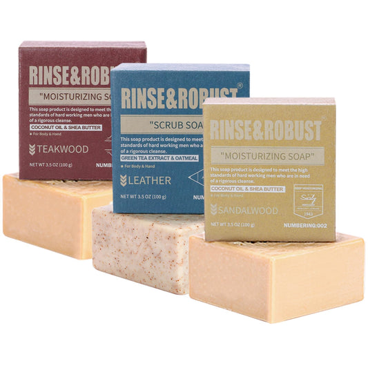 Rinse & Robust front packaging showing kraft gift box and branding for easy gifting