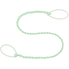 Rip Tie front packaging showing seafoam green tie and clear branding, highlights durability