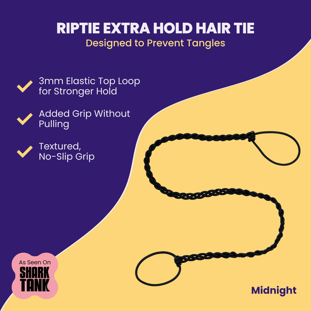 Rip Tie Midnight close-up of nylon texture highlighting tangle-free glide