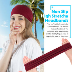 RITOPER headband worn during yoga demonstrating sweat-wicking and secure fit