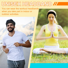 RITOPER headband held in hand to show true size and stretch for most heads
