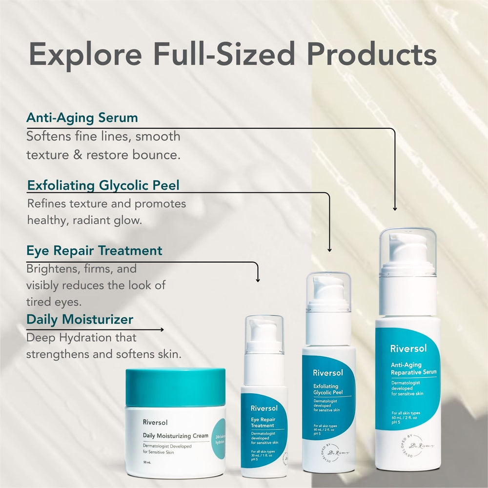 Riversol morning routine in bathroom showcasing easy daily use and visible calm