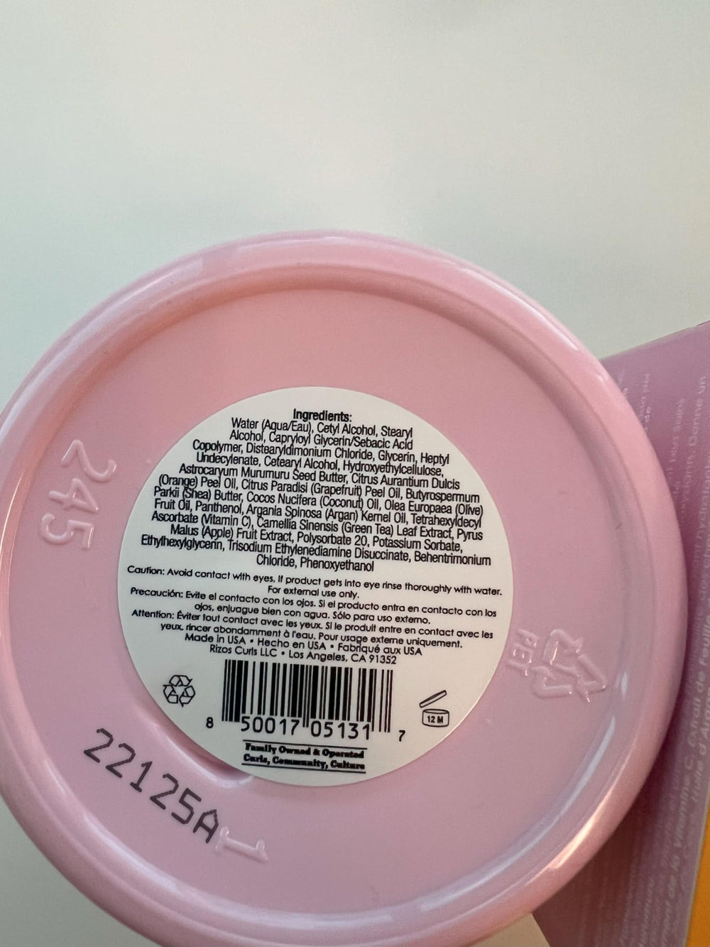 Rizos Curls label and directions highlighting how-to-use benefit