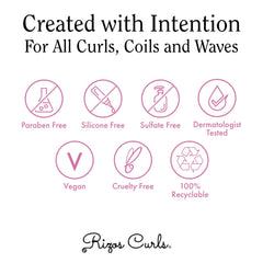 Rizos Curls bottle in a toiletry bag to illustrate on-the-go curl care and refreshed scalp benefits