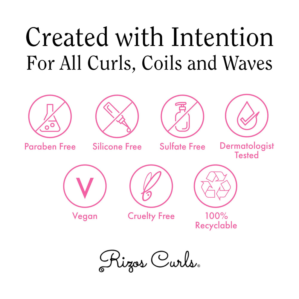 Rizos Curls wash-day lifestyle scene with someone using the four-step routine