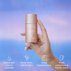 RMS Beauty before and after showing reduced redness and even tone