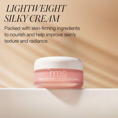 RMS Beauty cream texture swipe illustrating smooth, easily absorbed hydration