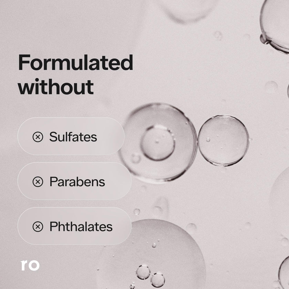 Close-up of Ro shampoo lather texture showing clarifying foam benefit
