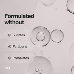 Close-up of Ro shampoo lather texture showing clarifying foam benefit
