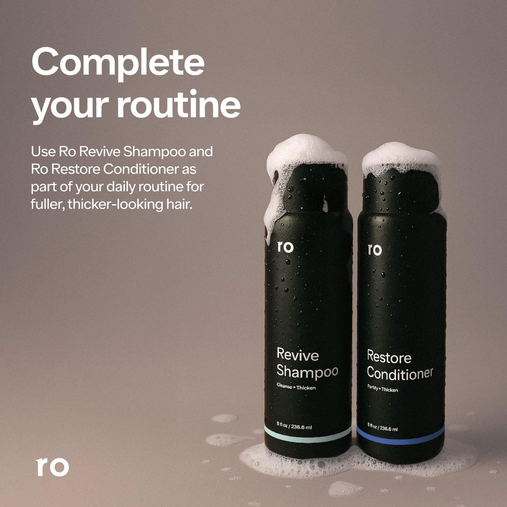 Ro conditioner being applied to hair for smoother, more manageable strands