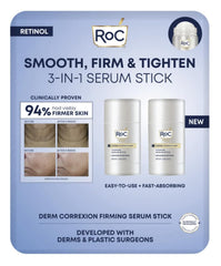 RoC front packaging showing the firming serum stick and clear benefits