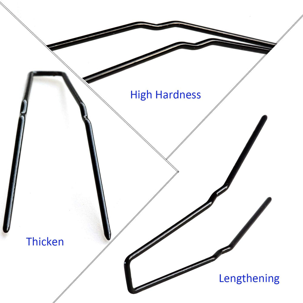 ROCST 3-inch pin alongside ruler showing exact length for long hair anchoring
