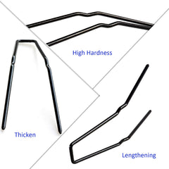 ROCST 3-inch pin alongside ruler showing exact length for long hair anchoring