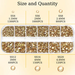 RODAKY open 12-grid box displaying sorted rhinestones and included tweezer pick-up pen for precise placement