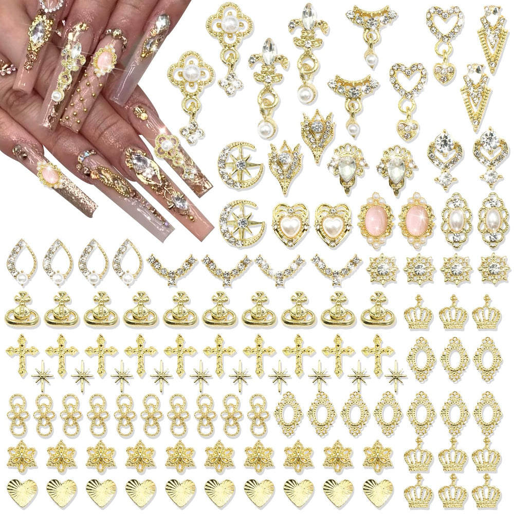 RODAKY front packaging showing all 116 gold nail charms for versatile manicures