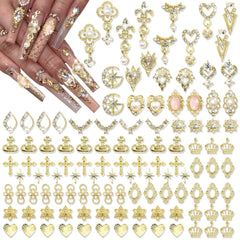 RODAKY front packaging showing all 116 gold nail charms for versatile manicures