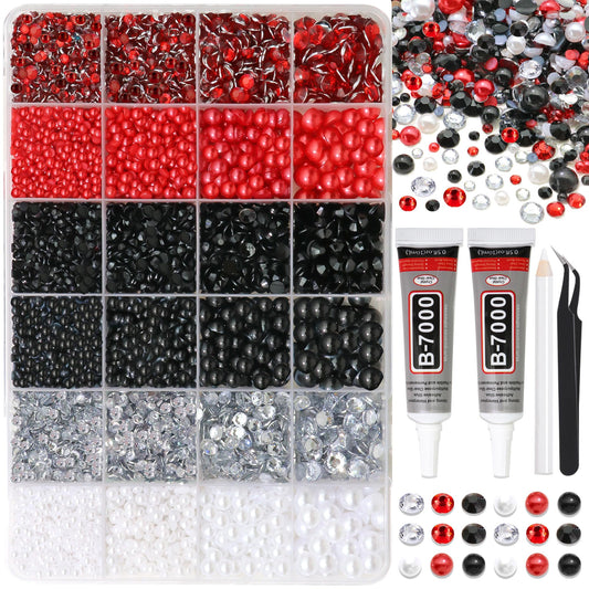 RODAKY acrylic box of 9000 pearls showing organized compartments and ease
