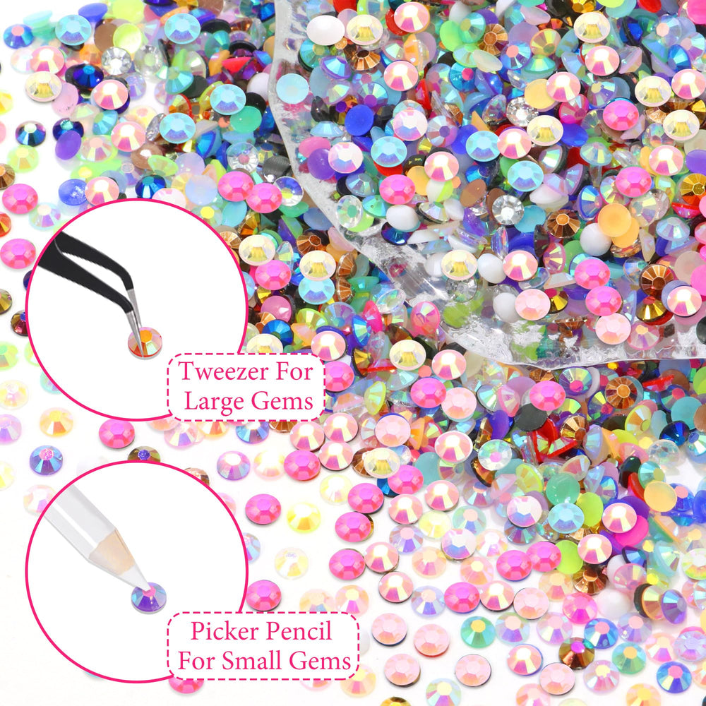 RODAKY gems used in nail art displaying small-scale sparkle and detailed manicure enhancement