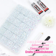 RODAKY tweezers dotting pen and two B7000 glue bottles for precise placement