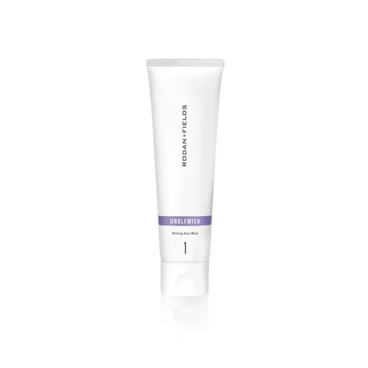 RODAN + FIELDS front bottle showing product and clear benefit