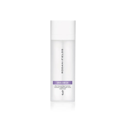 Rodan + Fields front packaging showing compact treatment for targeted blemishes and convenience