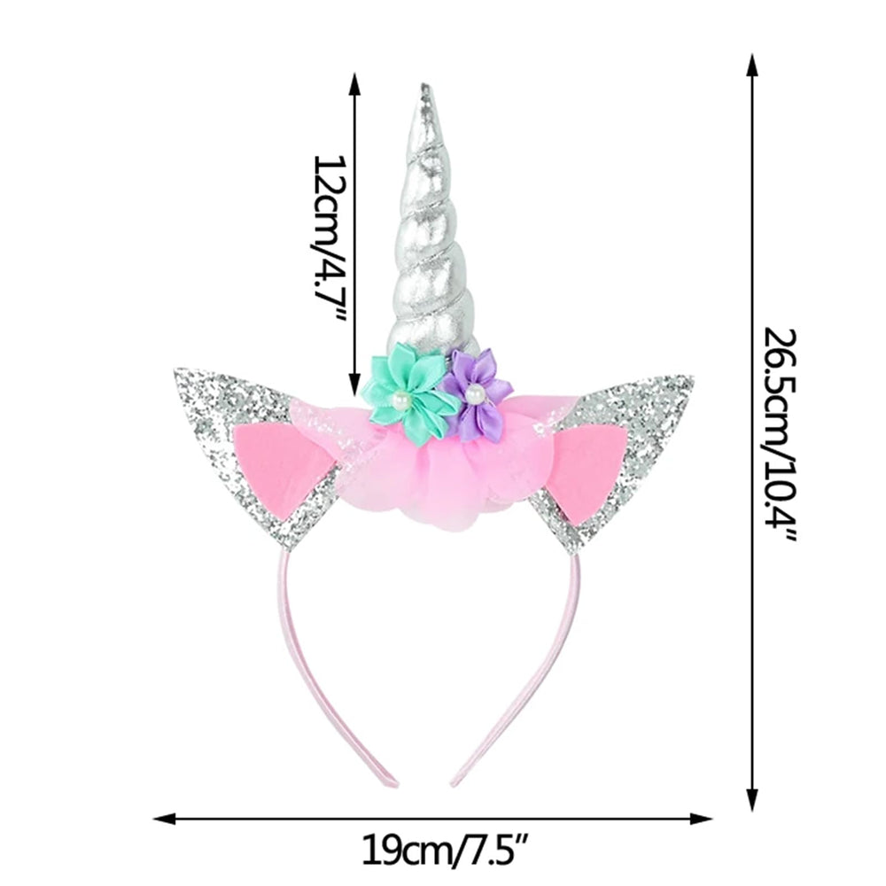 Roffiy headband worn at a party, demonstrates festive styling and comfort