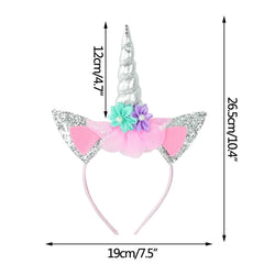 Roffiy headband worn at a party, demonstrates festive styling and comfort