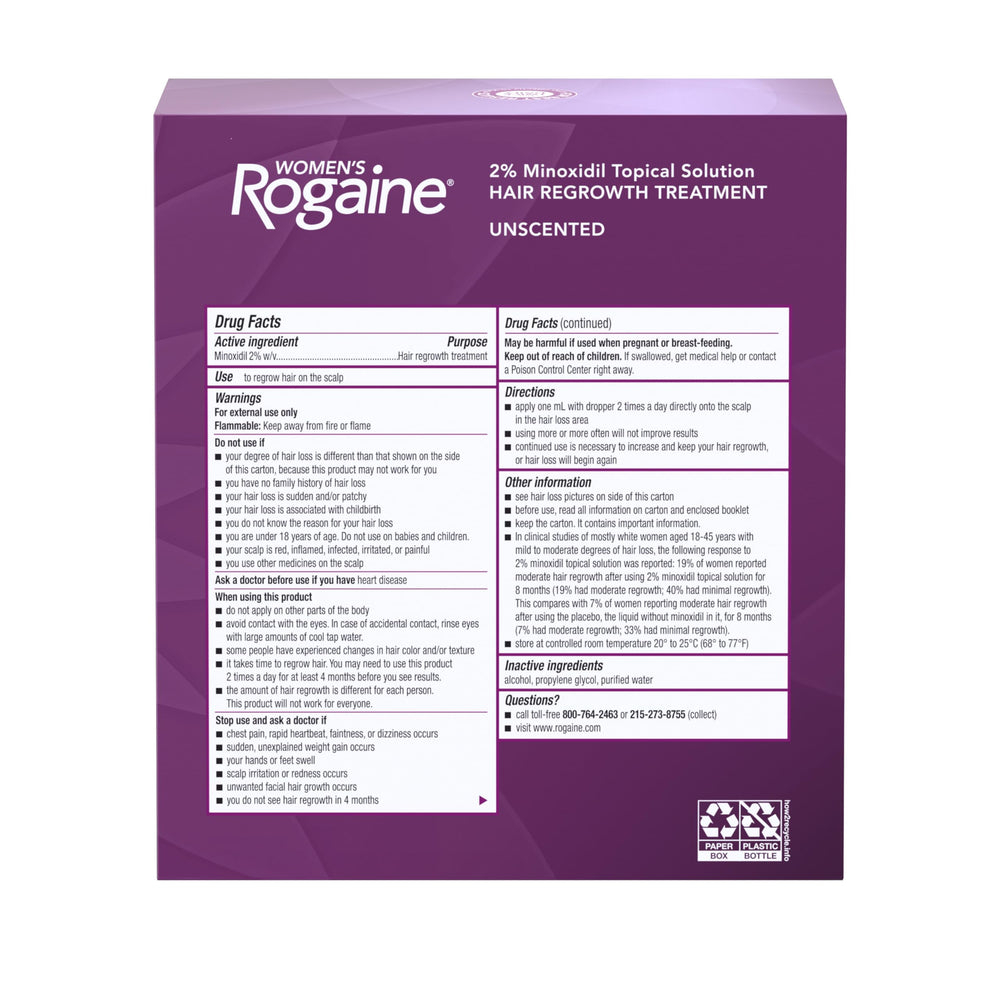 Rogaine in-use scalp application on woman demonstrating targeted treatment and routine benefit