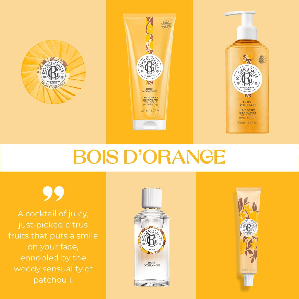 ROGER & GALLET label close-up highlighting plant-based and aloe vera ingredients