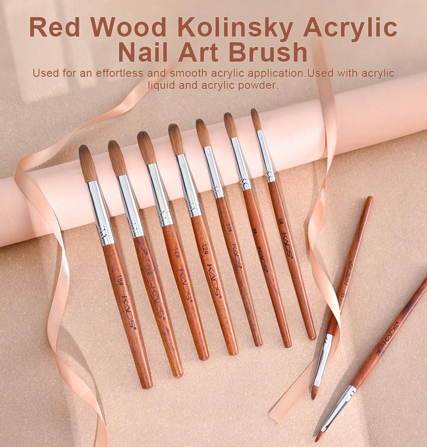 Rolabling brush used in salon applying acrylic showing professional finish benefit