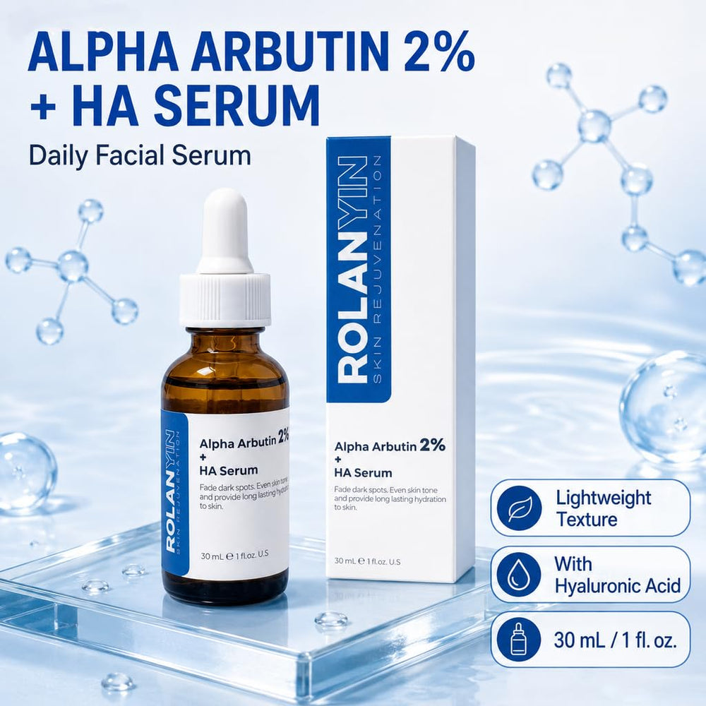 ROLANYIN serum applied on skin showcasing quick absorption benefit
