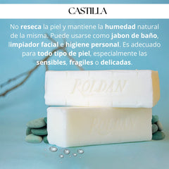 Roldan soap close-up texture highlighting gentle lather and moisturizing benefit
