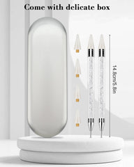 Rolybag tool picking and placing rhinestone on nail for faster, neater nail art