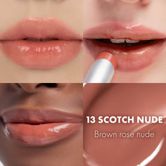 rom&nd texture swipe on hand showing glossy finish and lightweight feel benefit