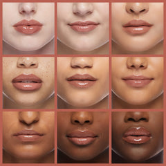 rom&nd lips with glossy finish showing plump hydrated look benefit
