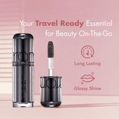 rom&nd on lips close-up showing glossy finish and hydrating look