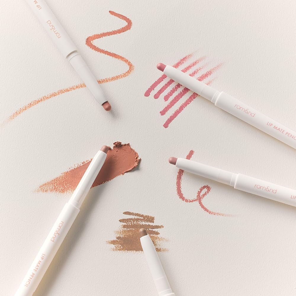 rom&nd pencil beside coin showing compact size and easy portability benefit