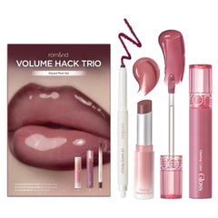 rom&nd front packaging of Volume Hack Trio showing all three products and gift-ready look