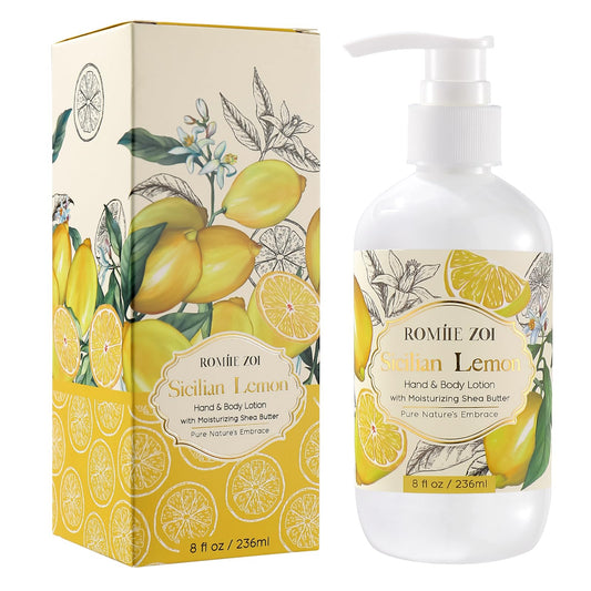 ROMIIE ZOI front bottle showing Sicilian lemon label and moisturizing benefit