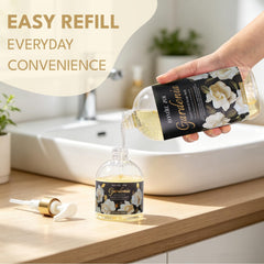 ROMIIE ZOI bottle beside everyday items showing 750 ml generous size