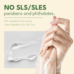 ROMIIE ZOI lather on hands demonstrating foaming action and soft-skin benefit