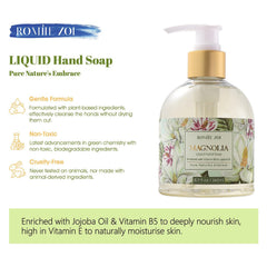 ROMIIE ZOI bottle close-up label highlighting magnolia scent and premium design benefit